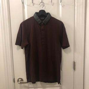 Zara Polo with Leather Collar Size M